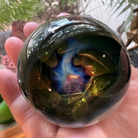 One of a Kind Glass Sphere Hold a galaxy in your hand! - Picture 2 of 10